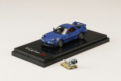 1/64 Mazda RX-7 (FD3S) SPIRIT R TYPE A w/Engine Display Model Innocent Blue Mica