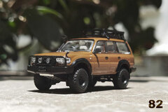 1/64 Toyota Land Cruiser LC80 Off-road version- RHD Brown