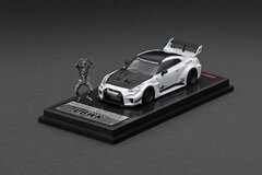 1/64 LB-Silhouette WORKS GT Nissan 35GT-RR Pearl White With Mr.Kato *w/Metal Figure