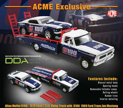 1/64 Allan Moffat - U100 - 1970 Ford F-350 Ramp Truck with U100 1969 Ford Trans Am Mustang