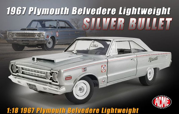 1/18 1967 Plymouth Belvedere Lightweight - Silver Bullet