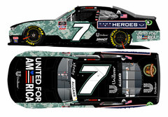 1/64 Justin Allgaier #7 United for America Chevrolet Camaro NASCAR Xfinity 2021