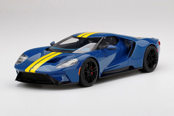 1/18 Ford GT Sunoko Blue/Yellow Stripe