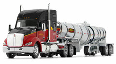 1/64 Kenworth T680 76 Inch, Mid-roof Sleeper & Polar Deep Drop Trailer 