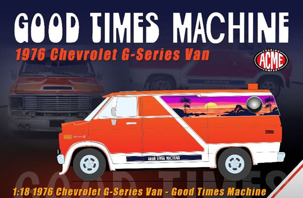1/18 1976 Chevrolet G-Series Van Good Times Machine