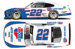 1/64 Austin Cindric #22 Carquest Auto Parts Ford Mustang NASCAR Xfinity Series 2021