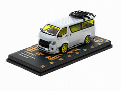 1/64 Toyota Hiace Wide Body Gray with roof rack