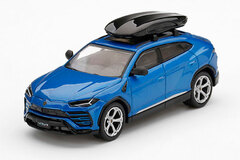 1/64 Lamborghini Urus Blu Eleos (Blue) w/Roof Box (Right-hand Steering)