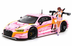 1/64 Audi R8 LMS Eva RT Production Model (WILLE Custom) No.8 X Works Mari Makinami Figure Set