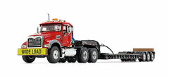 1/50 Mack Granite MP Talbert w/3-axle Lowboy Trailer Red/Black