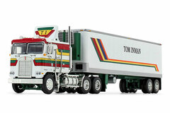 1/64 Kenworth K100COE w/40ft Vintage Reefer Trailer, Fallen Flag #35 Inman Truck