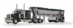 1/64 63inch Flat Top Sleeper w/MAC Half Round Dump Trailer
