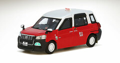 1/64 Diecast Model Toyota, Comfort Hybrid Taxi [Hong Kong Edition JPN TAXI] C-33101 Aban Red