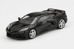 1/64 Chevrolet Corvette Stain Gray 2020 Black/Midnight Gray Stripe (Left-hand Steering)