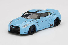 1/64 LB WORKS Nissan GT-R R35 Type 1 Rear Wing Version 2 Light Blue Collection Garage Special (Right-hand Steering)