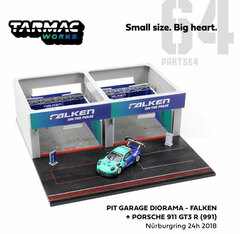 1/64 Pit Garage Diorama - FALKEN + Porsche 911 GT3 R (991) Nurburgring 24h 2018
