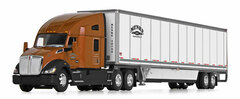 1/64 Kenworth T680 53-feet Wabash Duraplate Trailer, Menque Tracking w/Skirt