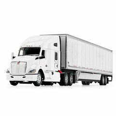1/64 Kenworth T680 72Inch, High Roof Sleeper w/53ft Wabash, Dura Plate Trailer