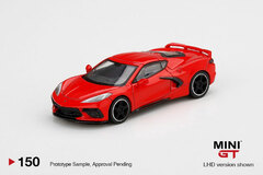 1/64 Chevrolet Corvette Stain Gray 2020 Torch Red (Right-hand Steering)