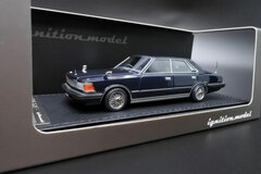 1/43 Nissan Cedric (P430) 4Door Hardtop 280E Brougham Deep Blue Metallic *Wire-Wheel