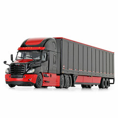 1/64 Freight Liner 2018 Cascadia High Roof Sleeper 53ft. Wabashu Dura-Plate Red/Black