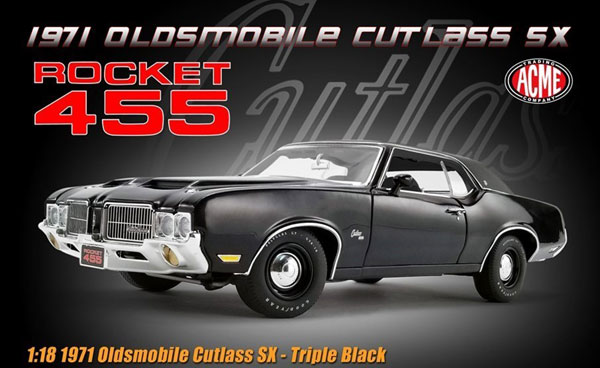 1/18 1971 Oldsmobile Cutlass SX - Triple Black