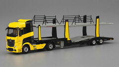 1/64 Mercedes-Benz Actros Yellow w/Car Career (Left-hand Steering)