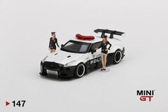 1/64 LB*WORKS Nissan GT-R R35 Patrol Car w/2 Figures (Right-hand Steering)