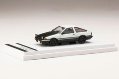 1/64 Toyota Sprinter Trueno GT APEX (AE86) / Open Headlight Carbon Bonnet High Tech Two Tone White/Black