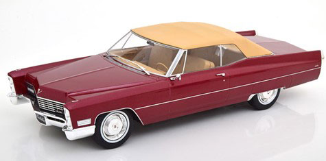 1/18 Cadillac DeVille with Softtop 1967 dark red-metallic