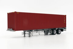 1/50 40ft Ocean Container Rust-colored & Nippon Trex Transport Trailer