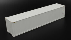 1/50 40ft Ocean Container White