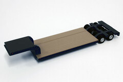 1/50 16-wheel Medium-low Heavy Load Transportation Trailer Black