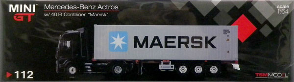 1/64 Mercedes-Benz Actros 40ft Container w/MAERSK (Left-hand Steering)