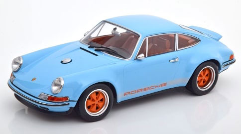 1/18 Singer 911 Coupe light blue/orange