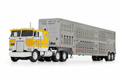 1/64 Peterbilt 352COE 110 Inch 2-Layers w/Wilson Livestock Trailer Yellow Body