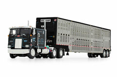 1/64 Peterbilt 352COE 110 Inch 2-Layers w/Wilson Livestock Trailer Black Body