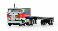1/64 Peterbilt 352 COE 86Inch Sleeper with 48ft. Flatbed Trailer 