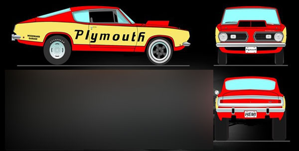 1/18 1968 PLYMOUTH BARRACUDA - SUPER STOCK TEST MULE