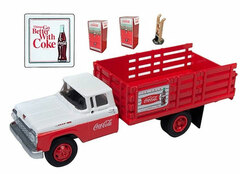 1/87 (HO Scale) 1960 Ford Stake Bed Truck w/Coca Cola Vending Machine