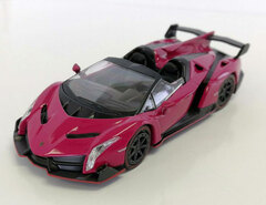 Bunka Original 1/64 Lamborghini Veneno Roadster Magenta