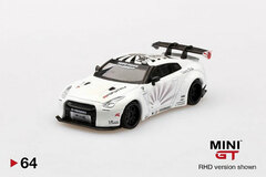 1/64 LB WORKS Nissan GT-R R35 Type 1 Rear Wing Version 1+2 White (Right-hand Steering)