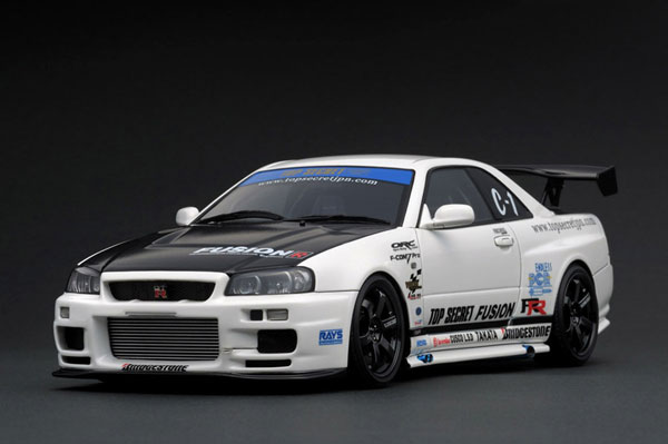 1/18 TOP SECRET GT-R (BNR34) White