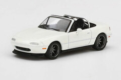 1/64 Mazda Miata MX-5 (NA) Tuning Version Classic White (Left-hand Steering)