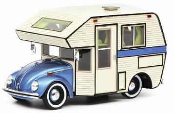1/43 VW Beetle Motorhome Blue