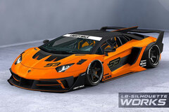 1/64 LB-SILHOUETTE WORKS LBWK 700 GT EVO Pearl Orange/Black