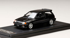 1/43 Honda Civic Si (AT) 1984 Mugen MR-5 Wheel Mounted Car Black Metallic (Custom Color)