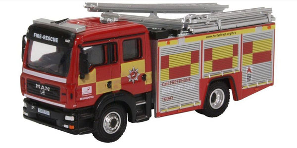 1/76 MAN Pump Ladder Hertfordshire Fire Truck