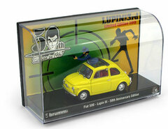 1/43 Fiat 500F Wanted Lupin the 3rd 50th Anniversary Edition w/2 Figures Lupin and Jigen
