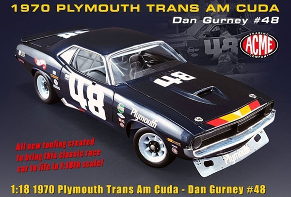 1/18 #48 Dan Gurney 1970 Trans Am Cuda